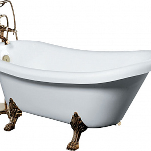 Акриловая ванна Gemy G9030 A 175*82 ножки золото